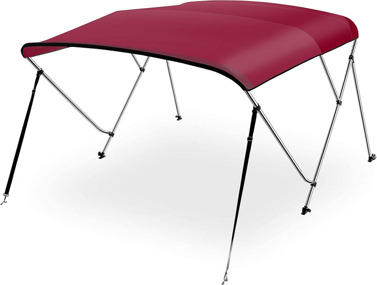 Waterproof 54-60 W 3 Bow Boat Bimini Top Canvas Sun Shade with Storage Boot D118