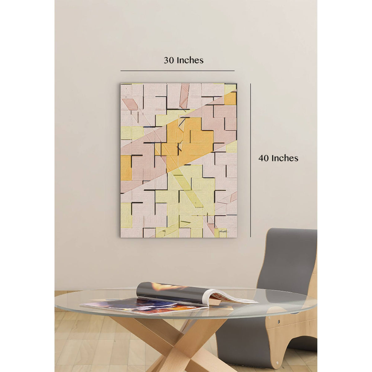 Pastel Wall Stretched Canvas H60018