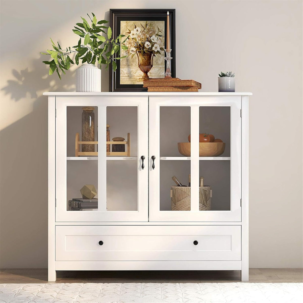 Modern Kitchen Cabinet with Doors and Shelves V5535