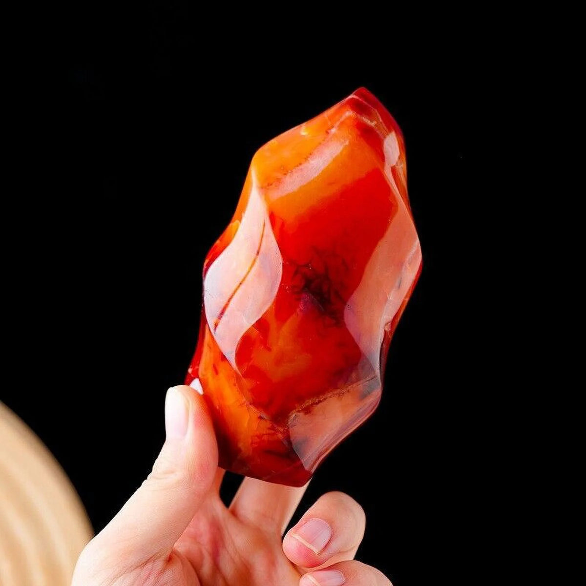 Red Agate Crystal Tower O985