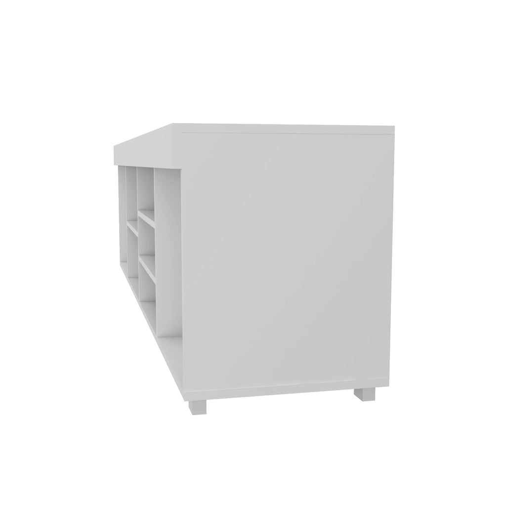 White TV Stand up to 65" Manufactured Wood D4258
