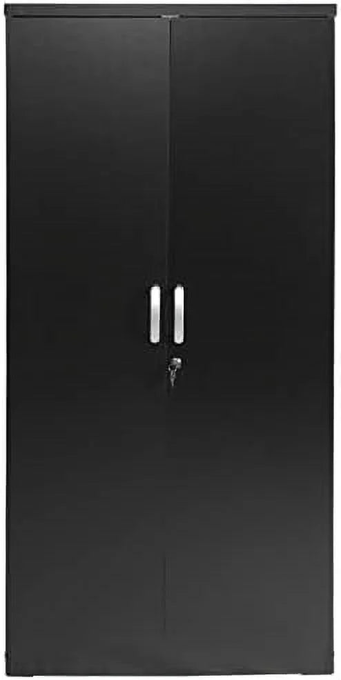 Black Wood Two Door Armoire Wardrobe Cabinet V20141
