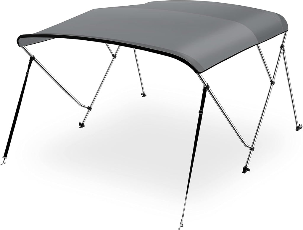 Waterproof 54-60 W 3 Bow Boat Bimini Top Canvas Sun Shade with Storage Boot D118