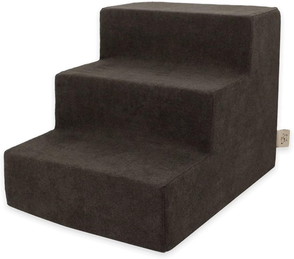 Dark Gray Linen 3-Step Pet Steps and Stairs T534421