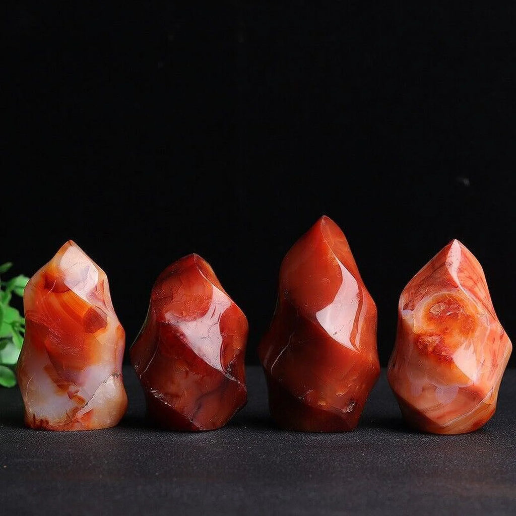 Red Agate Crystal Tower O985