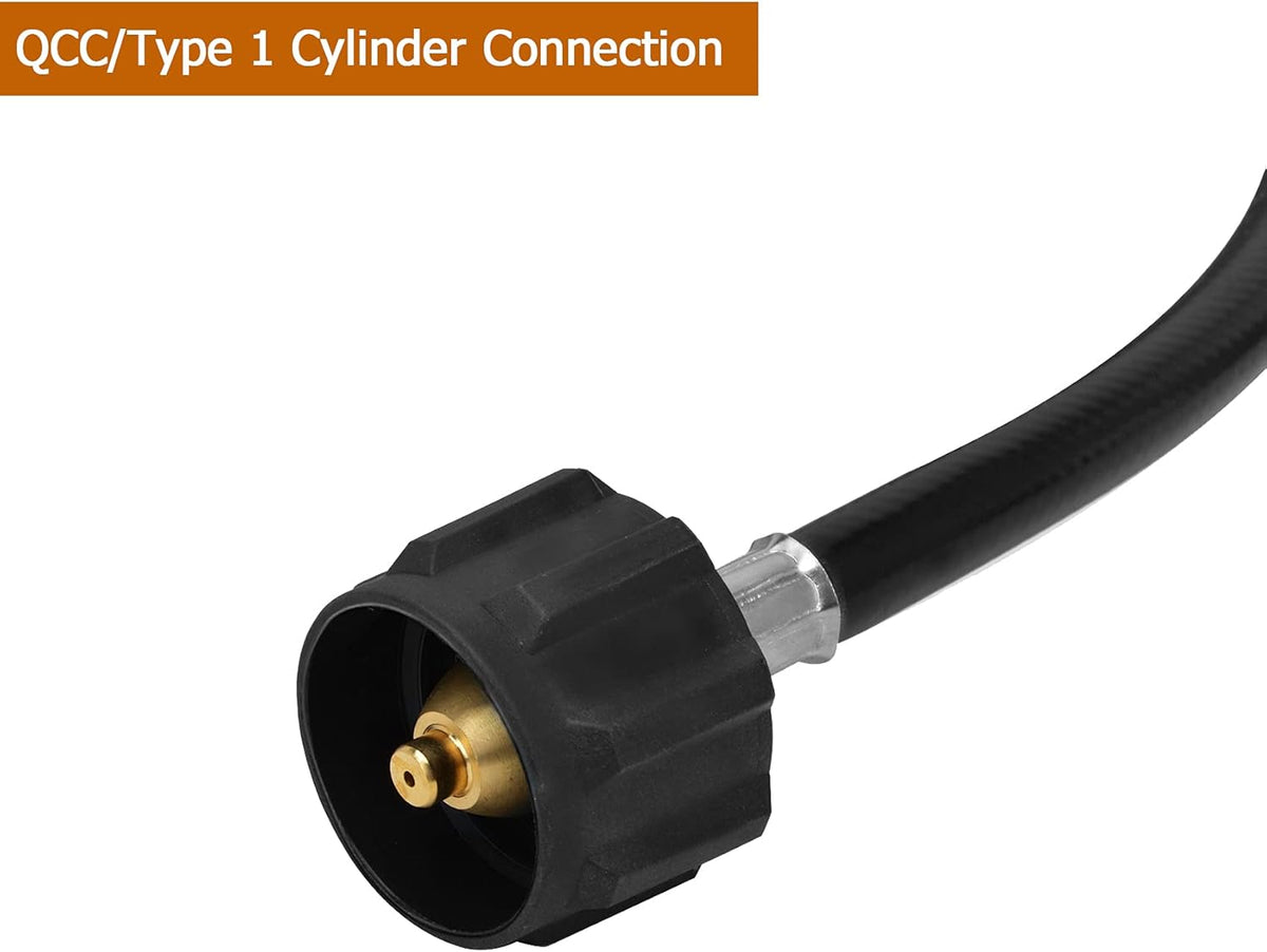 Vertical Two Stage Propane Regulator with 5Ft 1/4 NPT × POL Connection Propane Hose C152