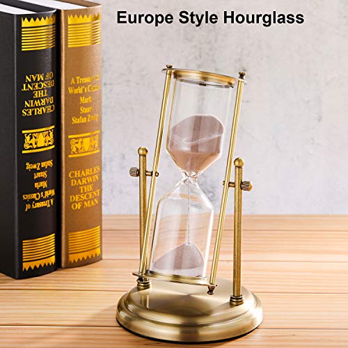 Large Antique Brass Rotating Sand Timer E163150
