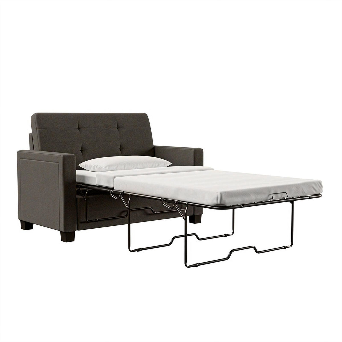 Gray Linen Loveseat Sleeper Sofa A332