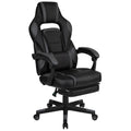 Black Faux Leather Gaming Chair with Adjustable Arms O97100
