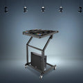 9U Rolling Rack Mount Mixer Case Stand Studio Equipment Cart Black G832387