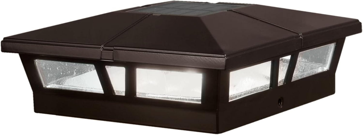 6x6 Brown Aluminum Solar Post Cap V32584