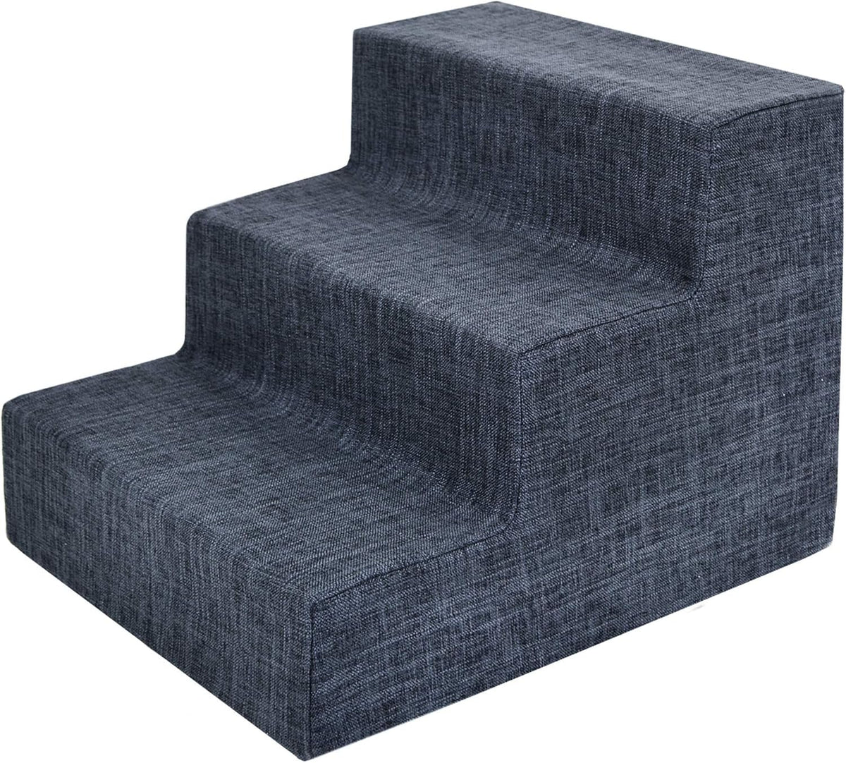 Dark Gray Linen 3-Step Pet Steps and Stairs T534421