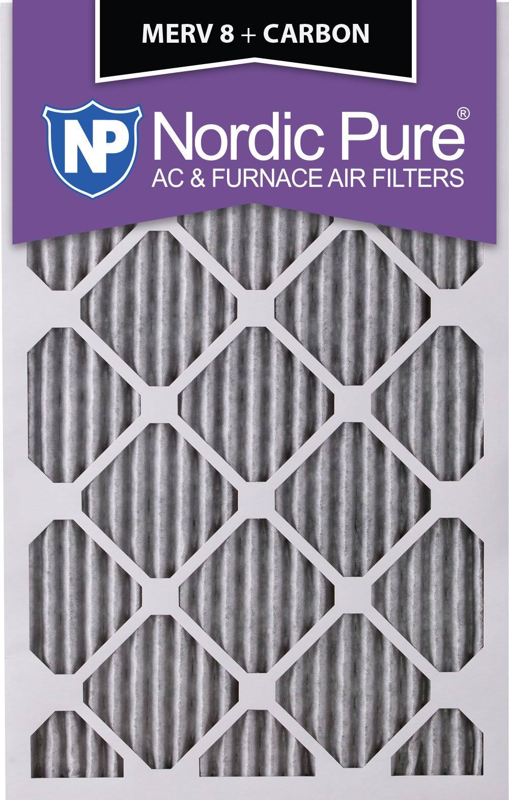 12 Pack 10x24x1 MERV 8 Pleated Carbon Air Filters B680358