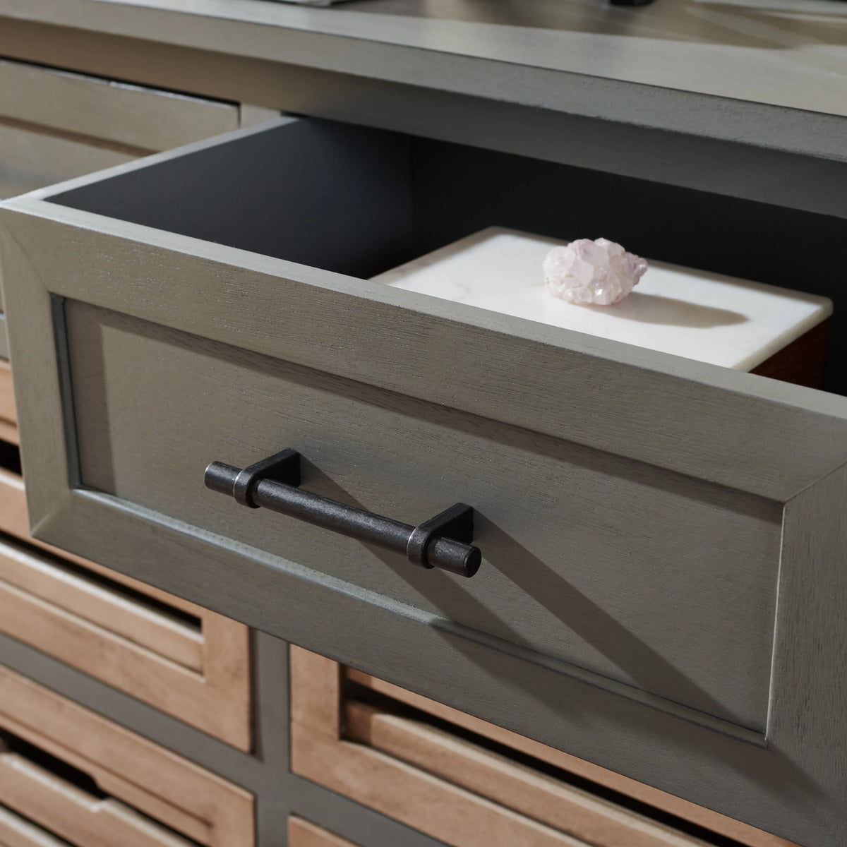 Distressed Grey 6 Drawer Storage Chest F729157