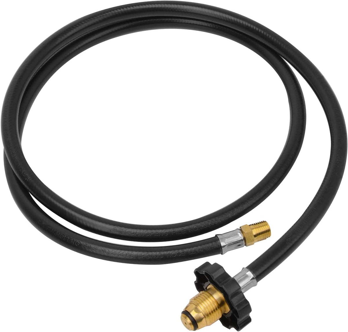 Vertical Two Stage Propane Regulator with 5Ft 1/4 NPT × POL Connection Propane Hose C152