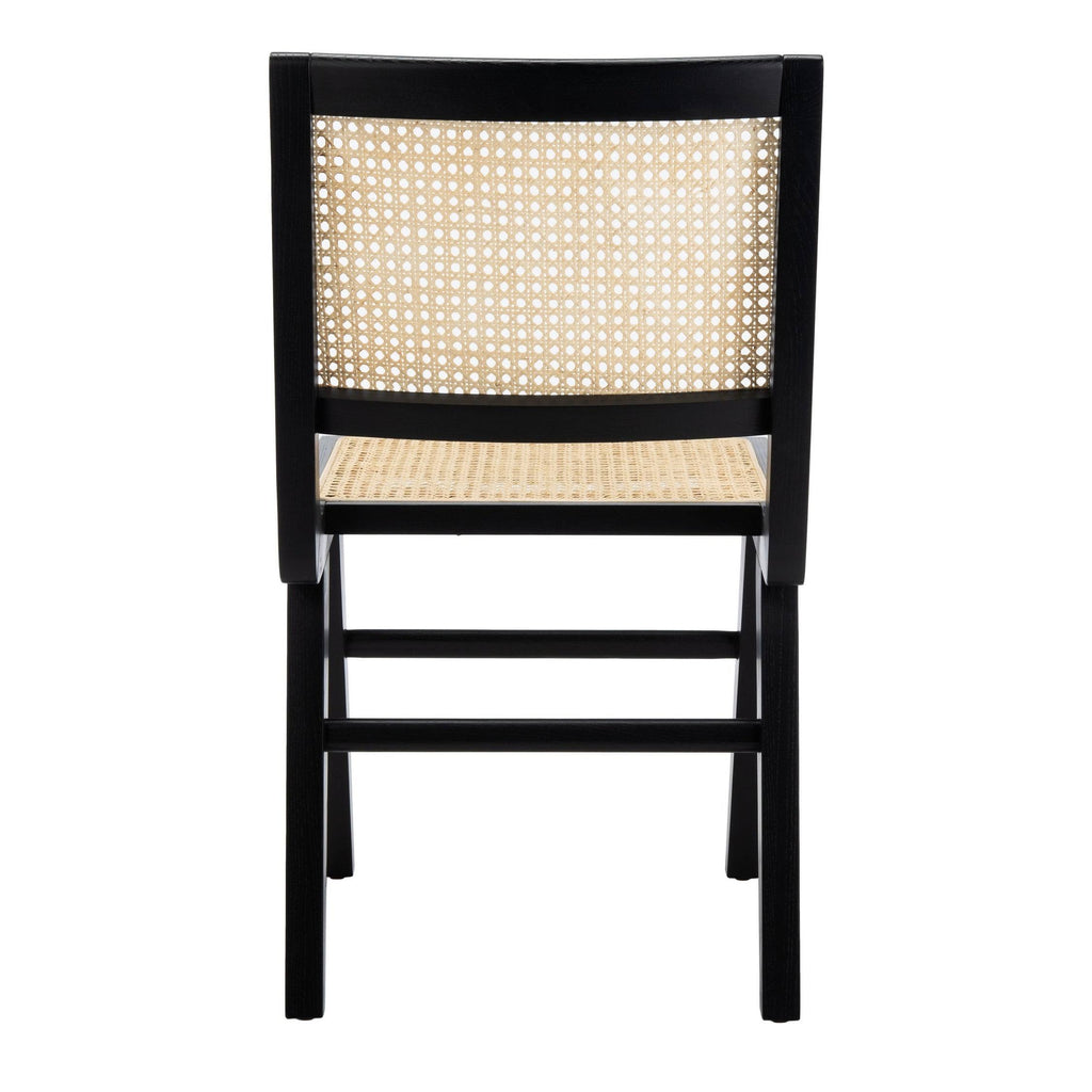 Black Natural Cane Dining Chair Set of 2 D245720