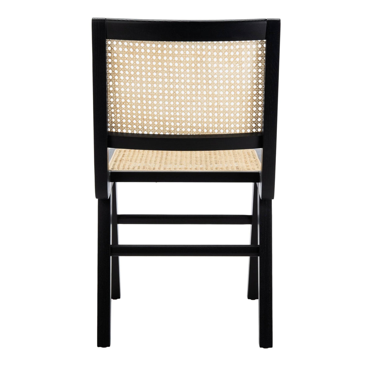 Black Natural Cane Dining Chair Set of 2 D245720