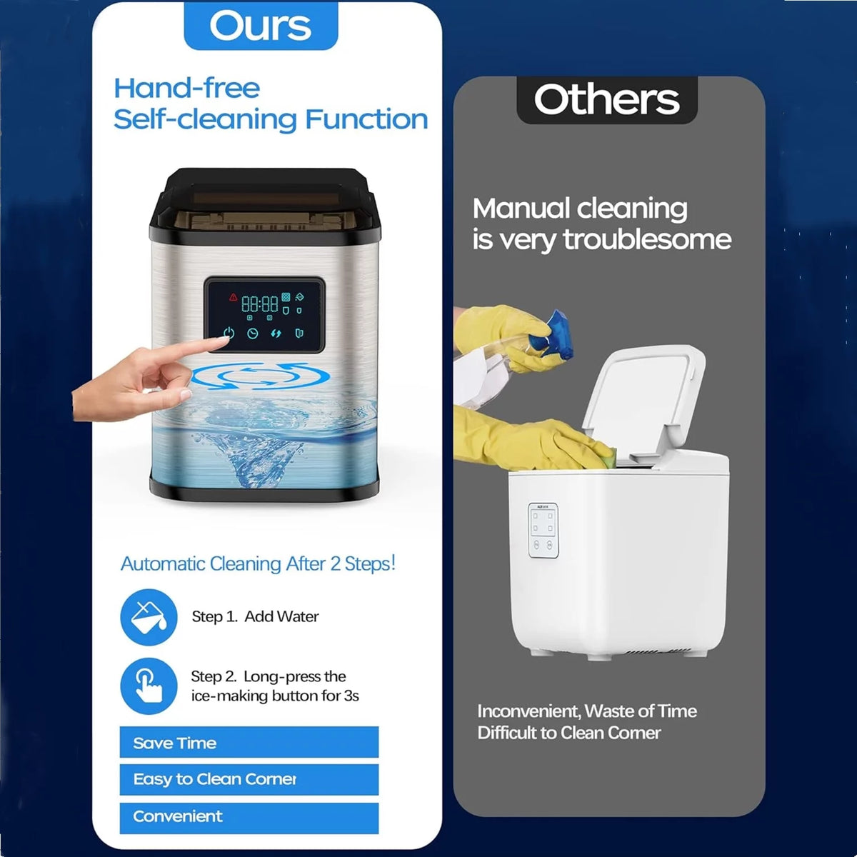 Portable Countertop Ice Maker 28Lbs/24H Self-Clean R64751