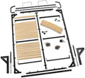 Queen Murphy Bed Hardware Kit with Tubular Steel Mattress Frame and Cambered Wood Slats D520