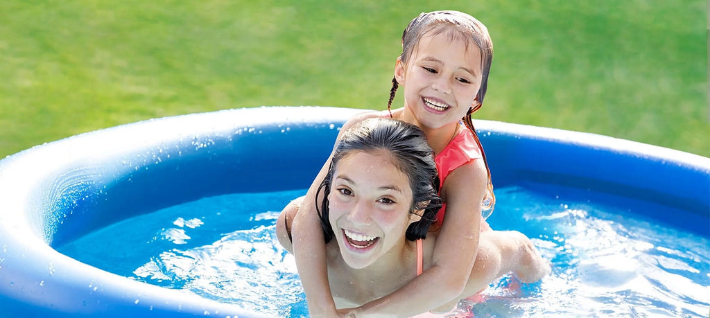 8 Foot Round Above Ground Swimming Pool with Filter Pump X7990