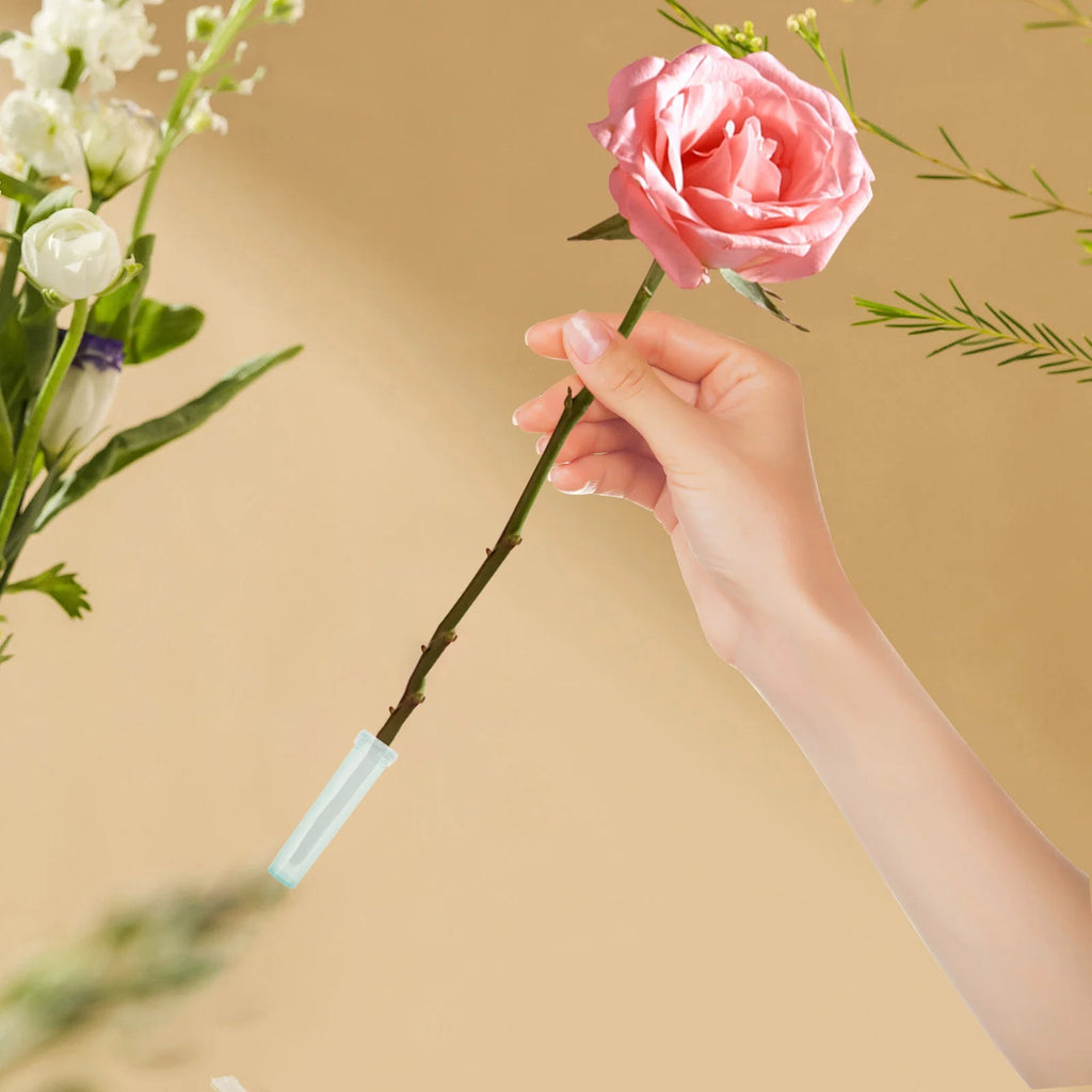 100 Pcs Light Green Plastic Water Tubes for Flowers B58008