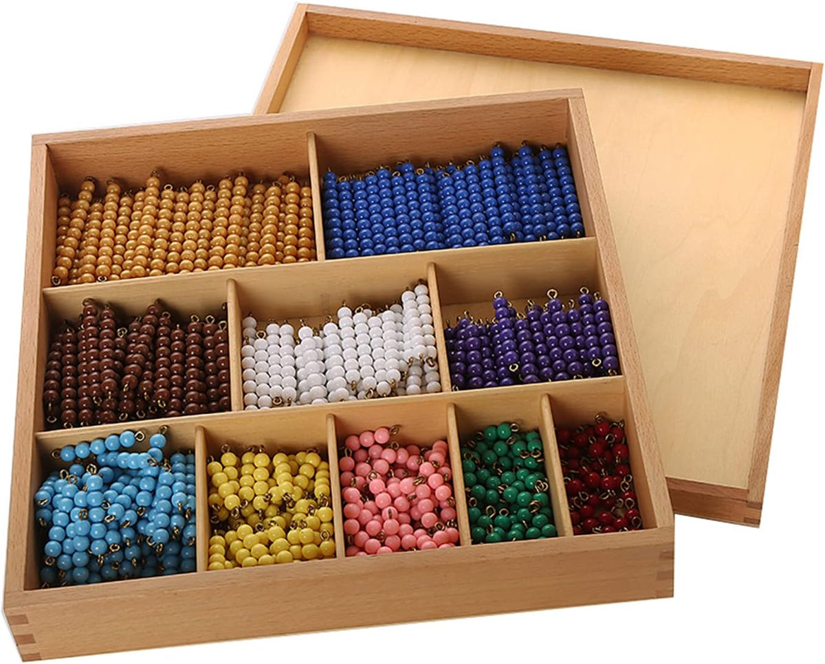 Montessori Math Materials Bead Decanomial with Box Q4132
