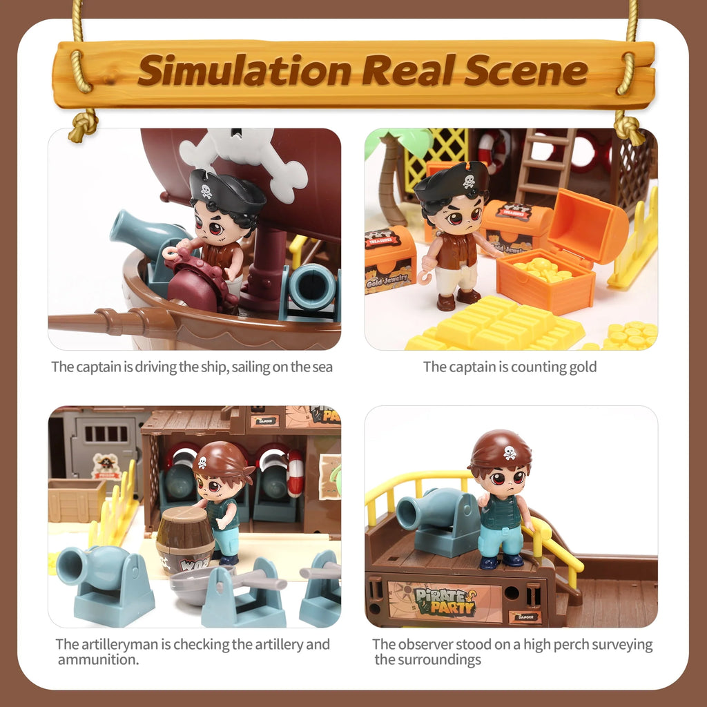 Brown Pirate Boat Toys G45936
