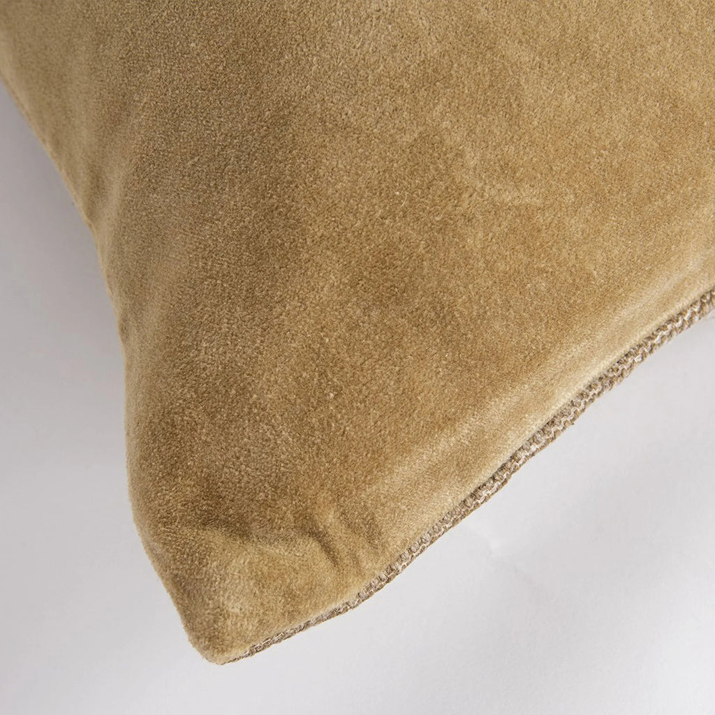 Gold Solid Cotton Velvet Throw Pillow G64225