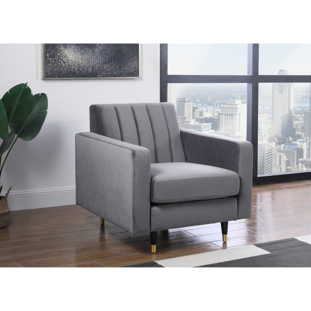Olive Velvet Accent Chair D819