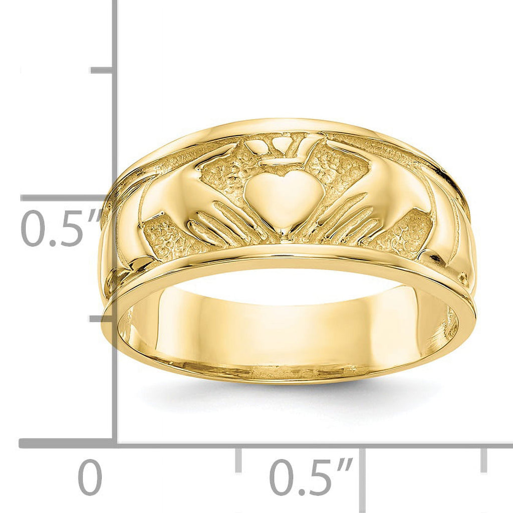 10K Yellow Gold Claddagh Ring I4180