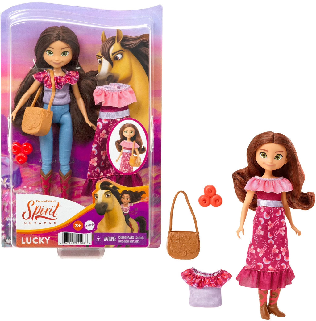 Lucky Doll with 2 Fashion Outfits & Accessories, 7 Movable Joints F3975