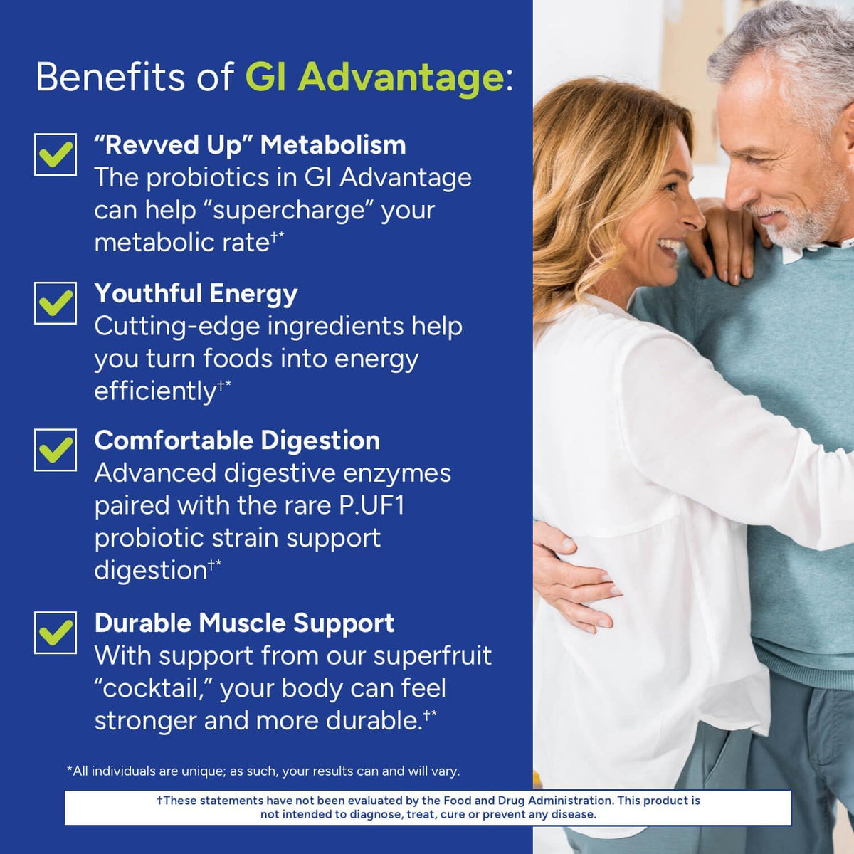 Gut Supplement with Probiotics, Digestive Enzymes, and Superfruit Extracts (30 Servings) U933266