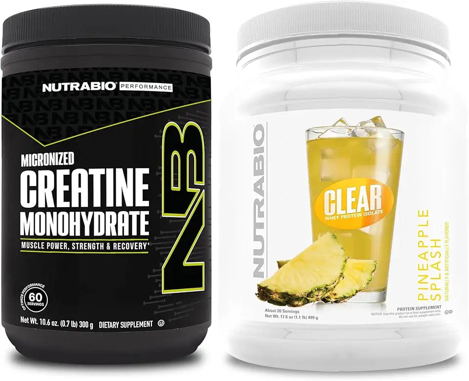 Unflavored Creatine Monohydrate and Pineapple Splash Whey Protein Isolate S256665
