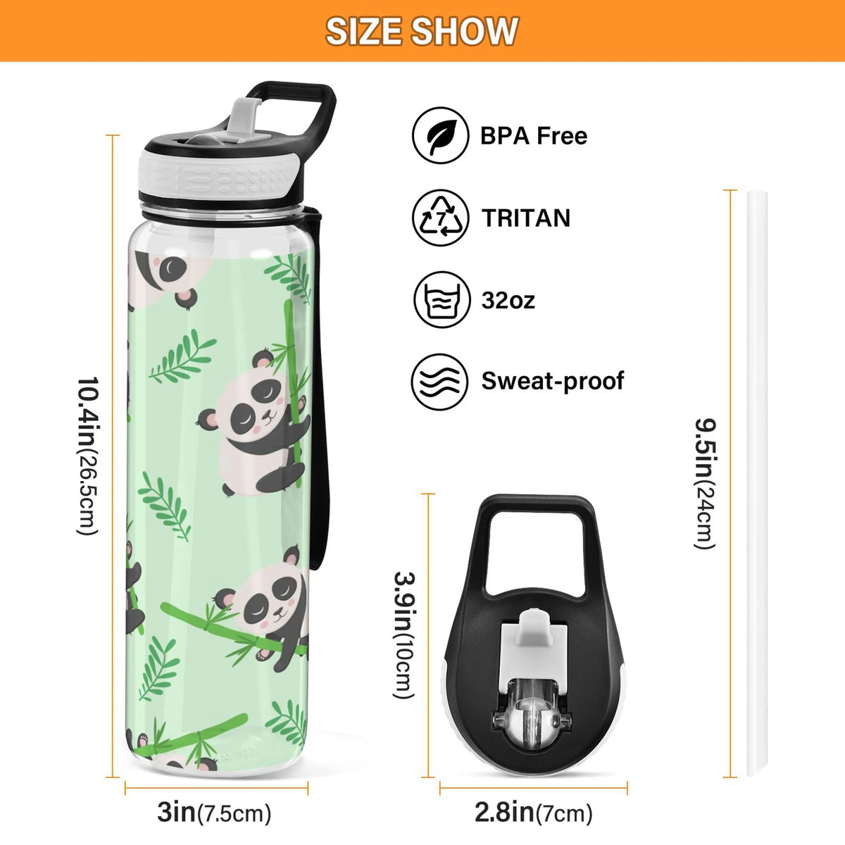 32oz Tritan Leakproof Water Bottle with Straw T275415