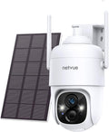 Wireless Outdoor WiFi Pan Tilt 360° Solar Rechargeable Battery Powered Security Camera B8716