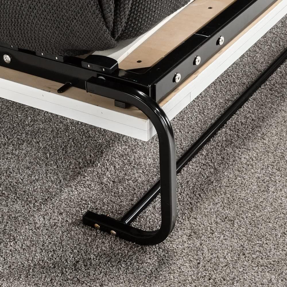 Queen Murphy Bed Hardware Kit with Tubular Steel Mattress Frame and Cambered Wood Slats D520