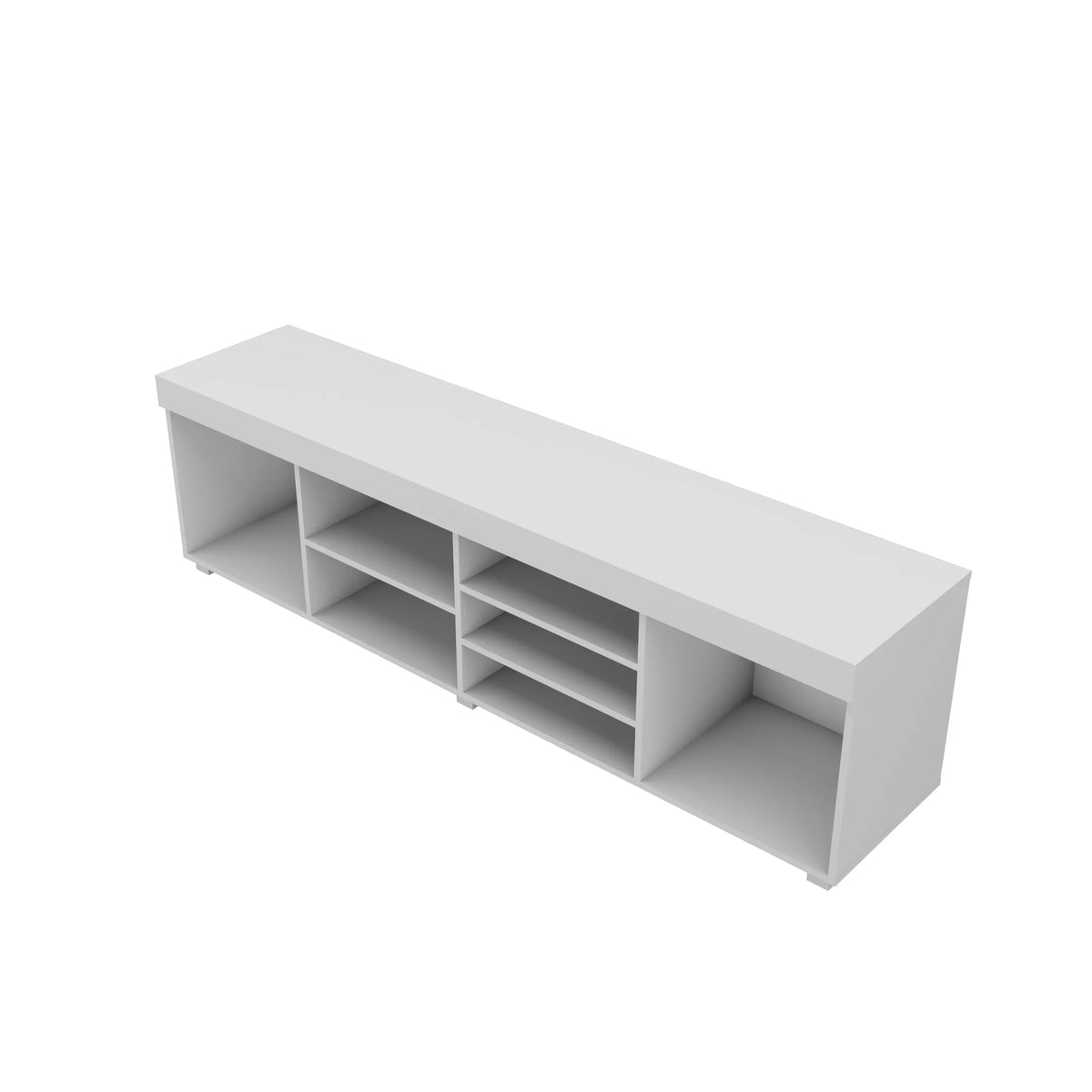 White TV Stand up to 65" Manufactured Wood D4258