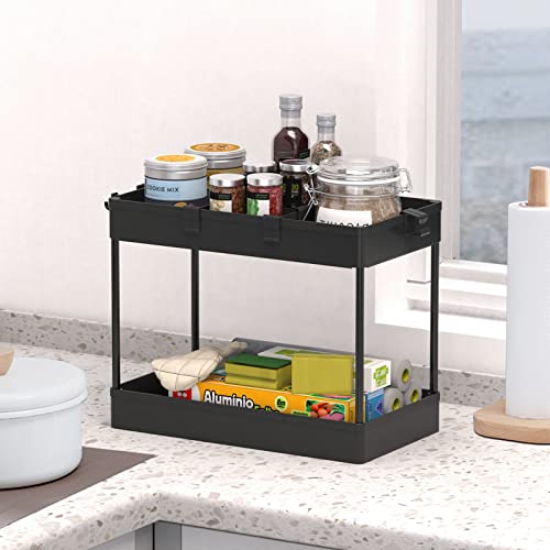 Black 3 Tier Rolling Cart with Wheels L73987