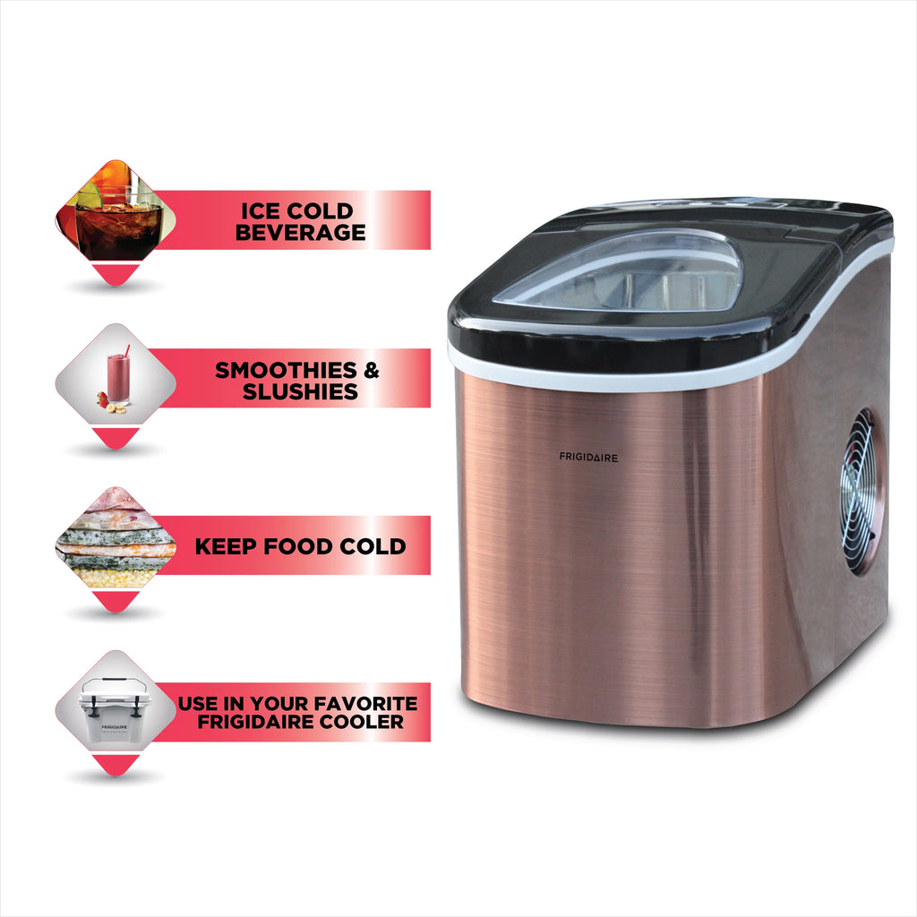 Countertop Ice Maker Red Stainless Steel E49371