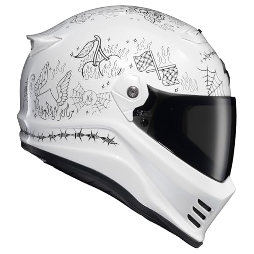 Matte Black Full Face Motorcycle Helmet DOT ECE 22.06 Approved H1078