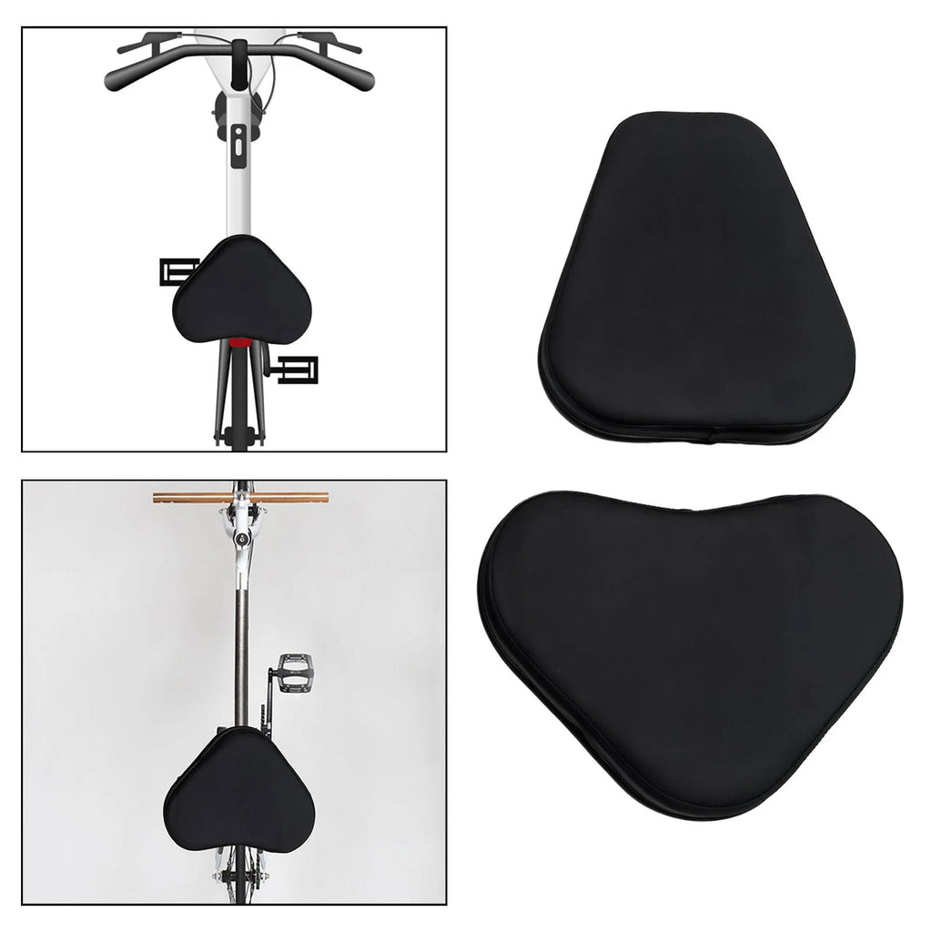 Black Exercise Bike Saddle Cover with Back Support N910133