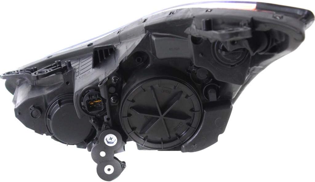 Hyundai Elantra Headlight Assembly Driver Side Black Housing W5395