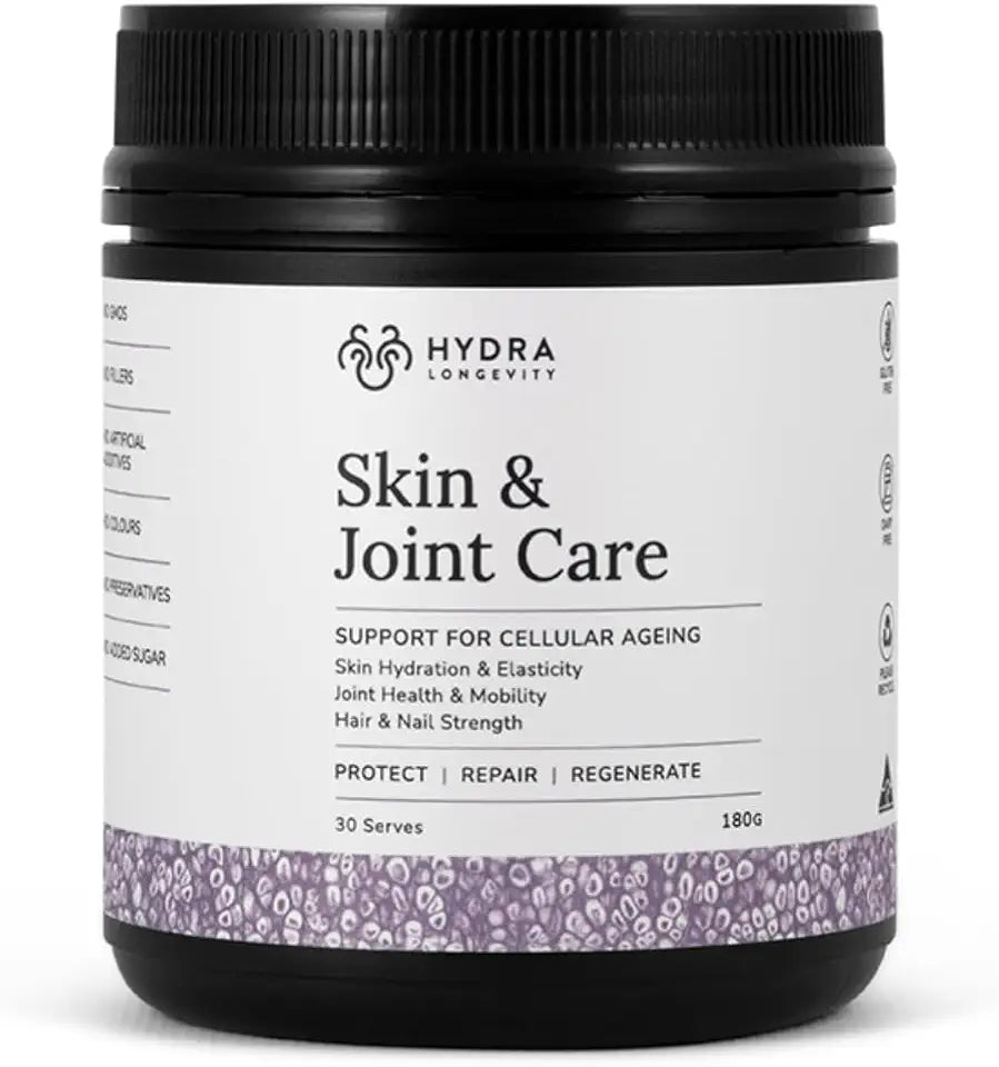 Collagen Peptides Powder, Grass-Fed Hydrolysed Multi-Collagen Peptides Type I, II, III, Hyaluronic Acid and Biotin, Non-GMO, Vanilla Flavored, 180 Grams(30 Servings) R712