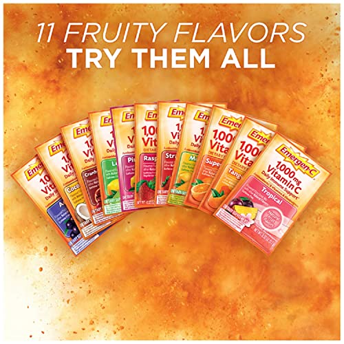 1000mg Vitamin C Powder, Pink Lemonade Flavor - 30 Count (Pack of 12) K1917
