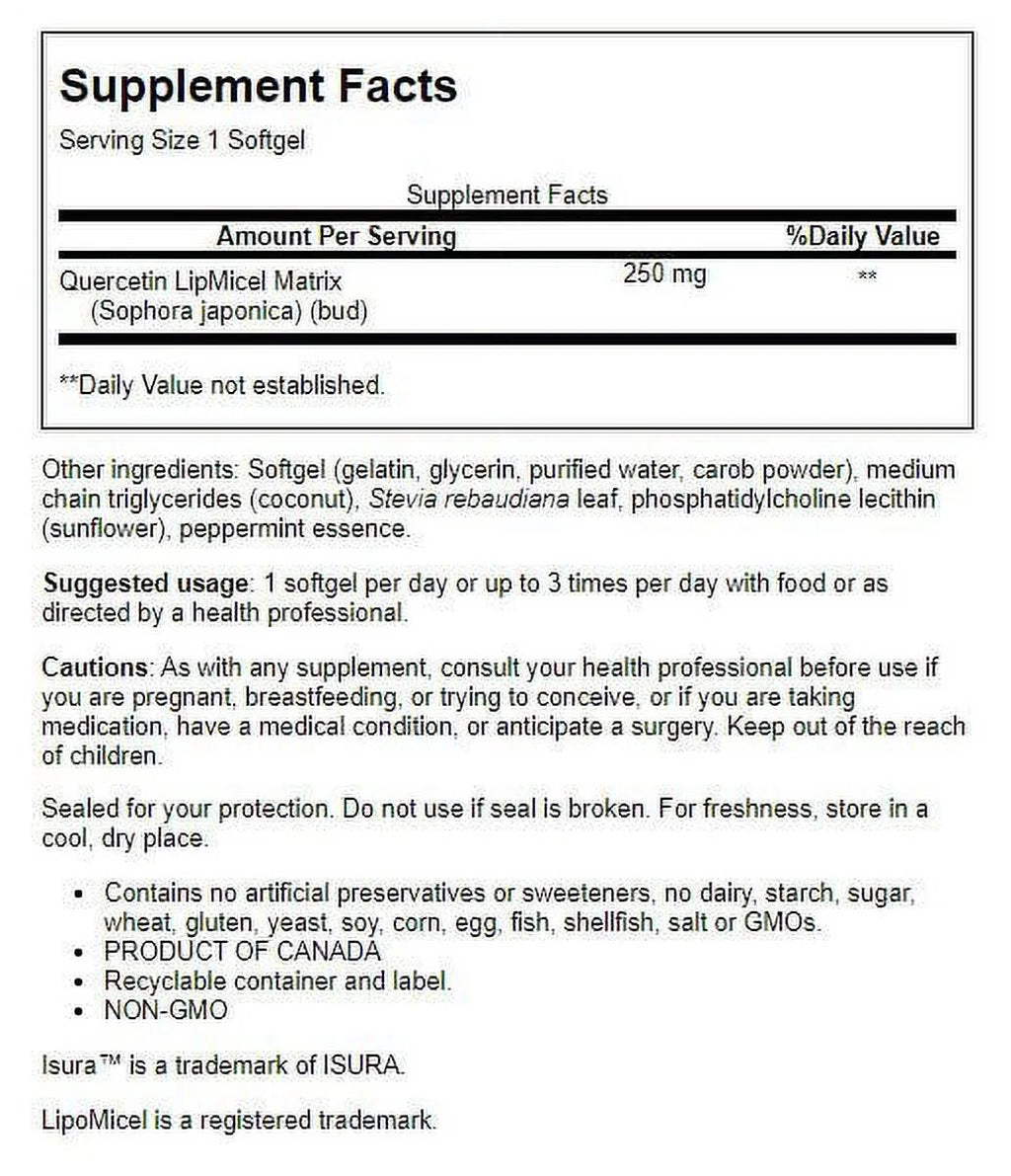 Quercetin 250 mg 60 Softgels U575