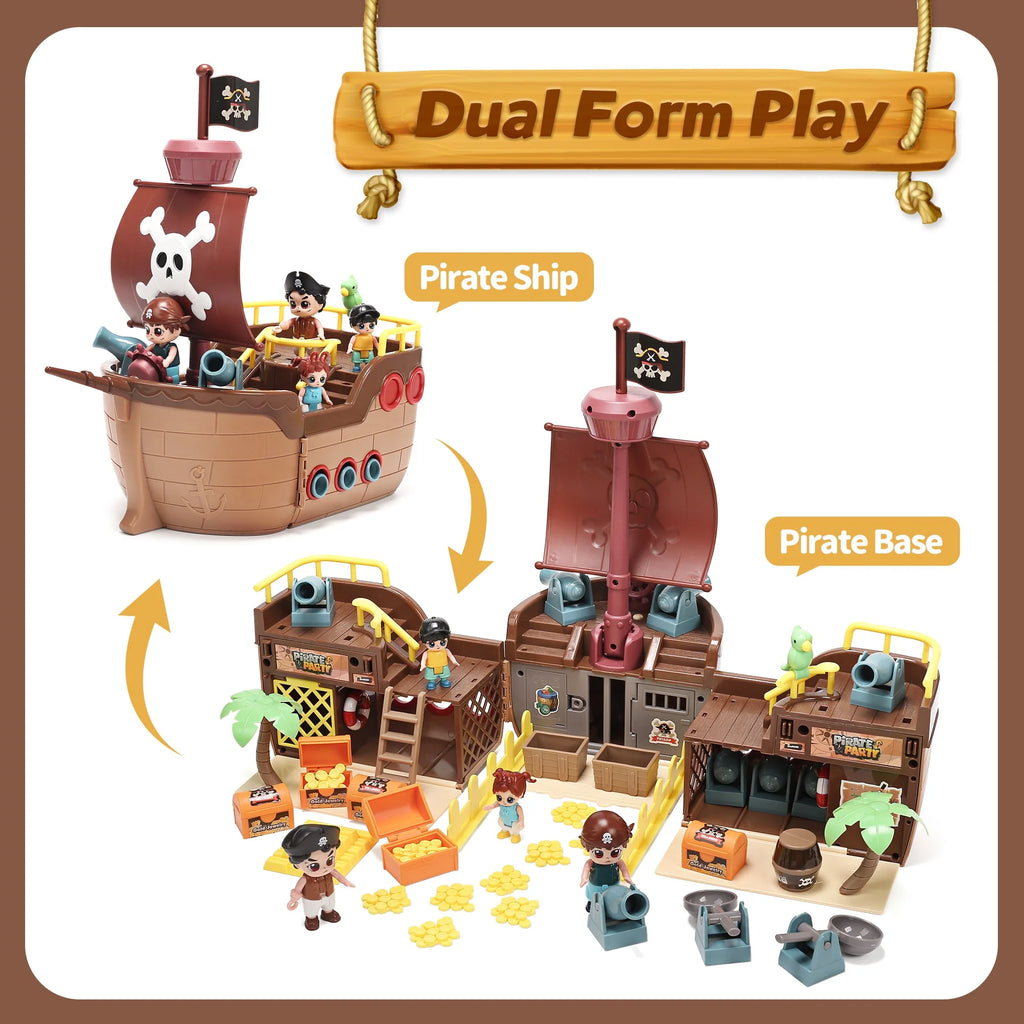 Brown Pirate Boat Toys G45936