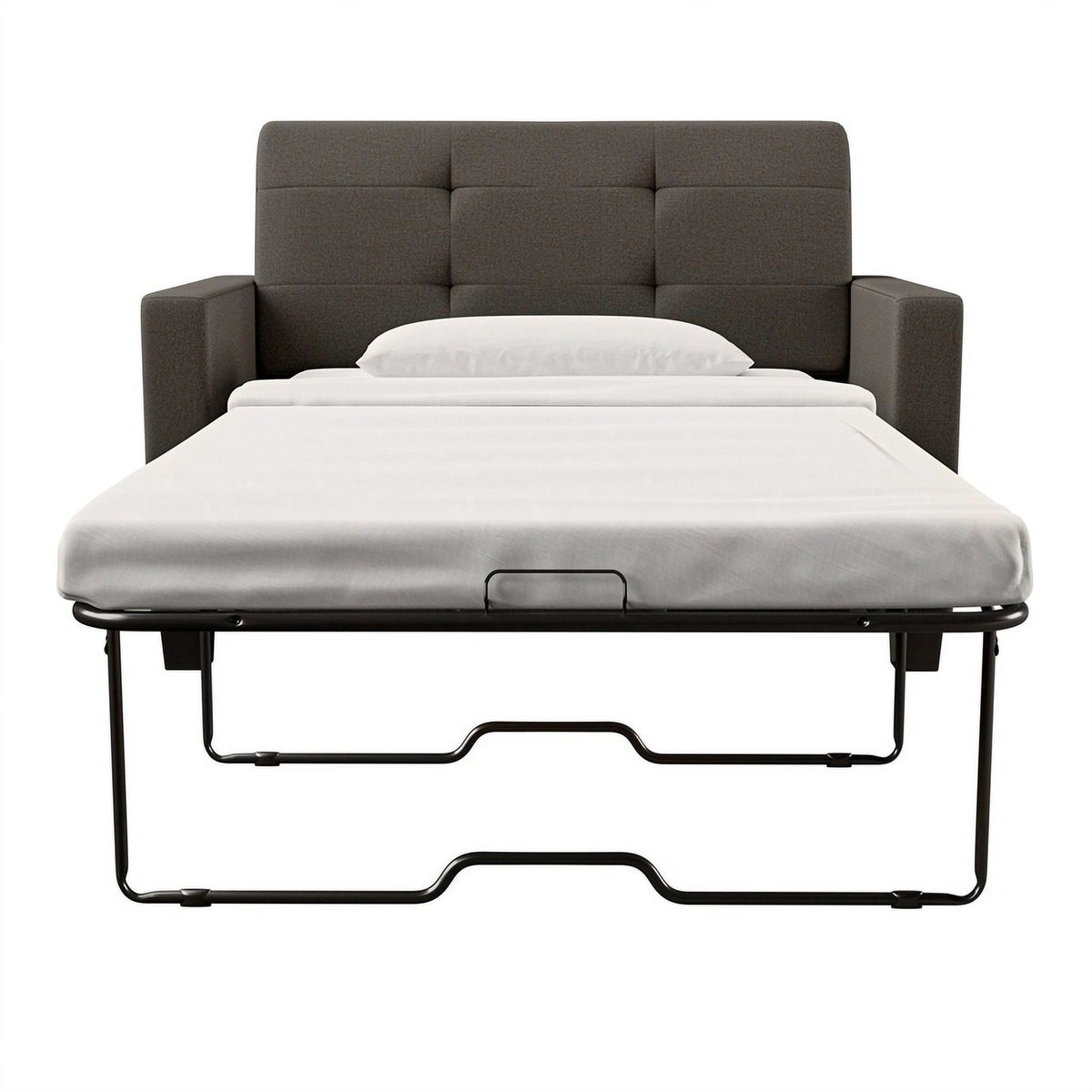 Gray Linen Loveseat Sleeper Sofa A332