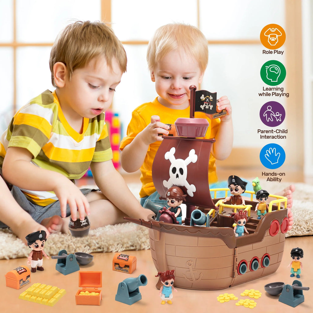 Brown Pirate Boat Toys G45936