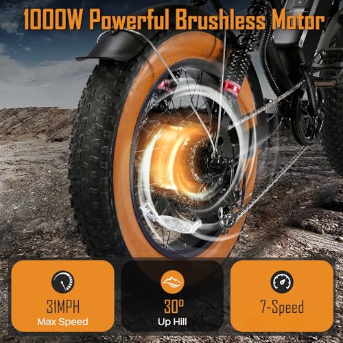 1000W 20" Fat Tire Electric Bike Z304