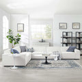 White 6-Piece Fabric Sectional Sofa Z721